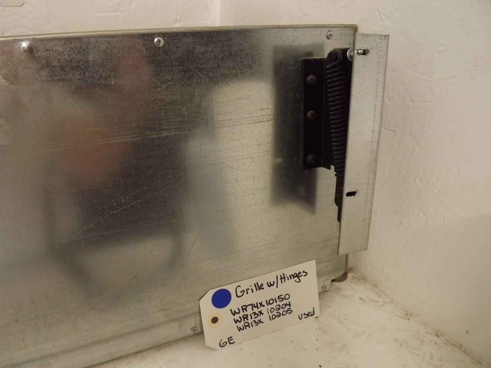 GE Monogram Refrigerator WR74X10150 WR13X10205 WR13X10204 Grille w/Hinges Used GE Monogram Refrigerator WR74X10150 WR13X10205 WR13X10204 Grille w/Hinges Used